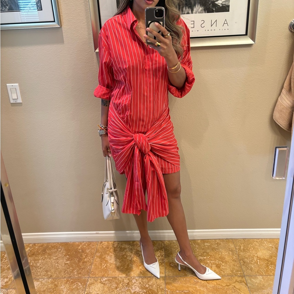 Bardot Red and White Striped Top